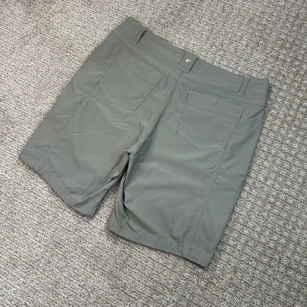 Kuhl Womens Sage Green Hiking Shorts Size 12 Nylon Blend Outdoor Trail Cargo